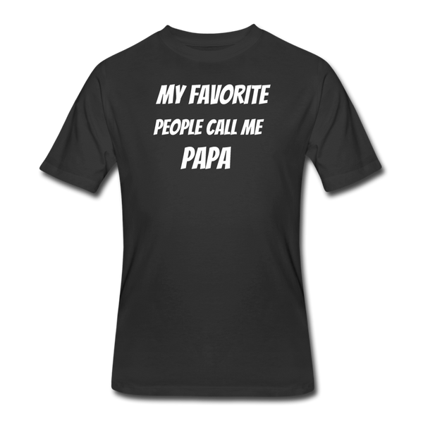 Gifts for Family- "FAVORITE PEOPLE-PAPA" Men's tee - black