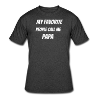 Gifts for Family- "FAVORITE PEOPLE-PAPA" Men's tee - heather black