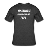 Gifts for Family- "FAVORITE PEOPLE-PAPA" Men's tee - heather black