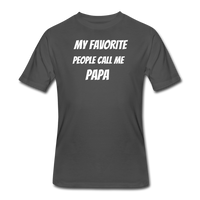 Gifts for Family- "FAVORITE PEOPLE-PAPA" Men's tee - charcoal