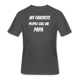 Gifts for Family- "FAVORITE PEOPLE-PAPA" Men's tee - charcoal