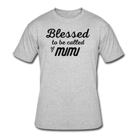 Gifts for Family- "BLESSED/MIMI" Men's tee - heather gray