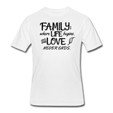 Gifts for Family- "FAMILY-WHERE LIFE BEGINS..." Men's tee - white