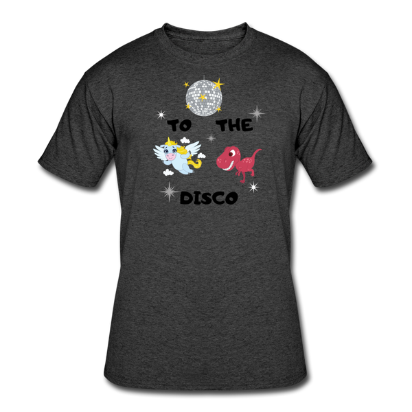 Random Designs- "TO THE DISCO" Men's tee - heather black