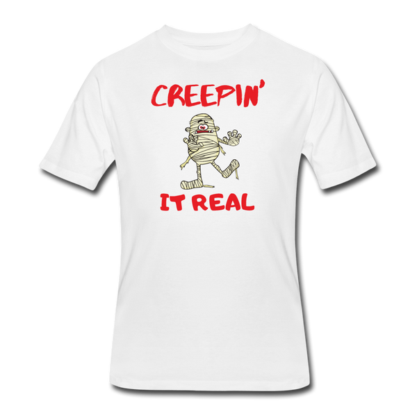 Random designs- "CREEPIN IT REAL" Men's tee - white