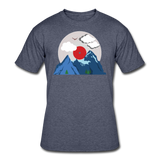 Random shirts- "RECORD MOUNTAINS" Men's tee - navy heather