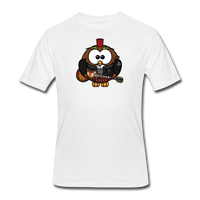 Random Designs- "ROCKIN HOOTER" Men's tee - white