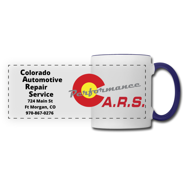 Stewart "CARS" Panoramic Mug - white/cobalt blue