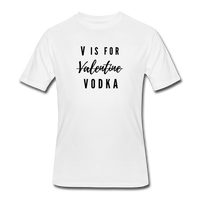 Random Designs- "V IS FOR VODKA" Men’s Tee - white