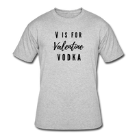 Random Designs- "V IS FOR VODKA" Men’s Tee - heather gray