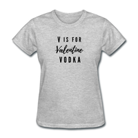 Random Designs- "V IS FOR VODKA" Women's T-Shirt - heather gray