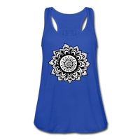 Meditation Clothes- "MANDALA TANK" Women's Flowy Tank Top by Bella - royal blue