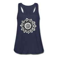 Meditation Clothes- "MANDALA TANK" Women's Flowy Tank Top by Bella - navy