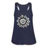 Meditation Clothes- "MANDALA TANK" Women's Flowy Tank Top by Bella - navy