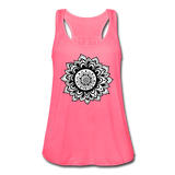 Meditation Clothes- "MANDALA TANK" Women's Flowy Tank Top by Bella - neon pink