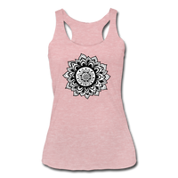 Meditation clothes - "MANDALA RACERBACK" Women’s Tri-Blend Racerback Tank - heather dusty rose