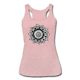 Meditation clothes - "MANDALA RACERBACK" Women’s Tri-Blend Racerback Tank - heather dusty rose