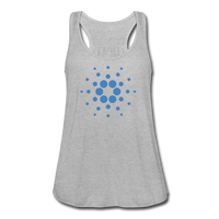 Crypto Gear- "CARDANO SYMBOL" Women's Flowy Tank Top by Bella - heather gray