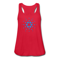 Crypto Gear- "CARDANO SYMBOL" Women's Flowy Tank Top by Bella - red