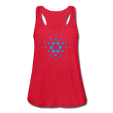 Crypto Gear- "CARDANO SYMBOL" Women's Flowy Tank Top by Bella - red