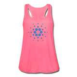 Crypto Gear- "CARDANO SYMBOL" Women's Flowy Tank Top by Bella - neon pink