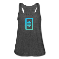 Crypto gear- "THETA SYMBOL" Women's Flowy Tank Top by Bella - deep heather