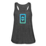 Crypto gear- "THETA SYMBOL" Women's Flowy Tank Top by Bella - deep heather