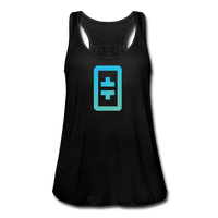 Crypto gear- "THETA SYMBOL" Women's Flowy Tank Top by Bella - black