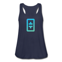 Crypto gear- "THETA SYMBOL" Women's Flowy Tank Top by Bella - navy
