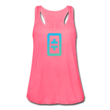 Crypto gear- "THETA SYMBOL" Women's Flowy Tank Top by Bella - neon pink