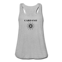 Crypto Gear- "CARDANO NAME" Women's Flowy Tank Top by Bella - heather gray