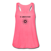 Crypto Gear- "CARDANO NAME" Women's Flowy Tank Top by Bella - neon pink