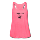 Crypto Gear- "CARDANO NAME" Women's Flowy Tank Top by Bella - neon pink