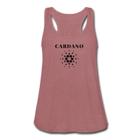 Crypto Gear- "CARDANO NAME" Women's Flowy Tank Top by Bella - mauve