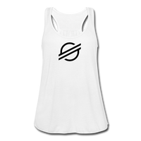 Crypto Gear- "XLM SYMBOL" Women's Flowy Tank Top by Bella - white