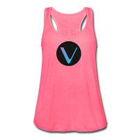 Crypto Gear "VECHAIN SYMBOL" Women's Flowy Tank Top by Bella - neon pink