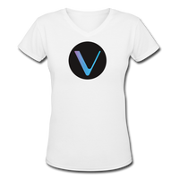 Crypto Gear "VECHAIN SYMBOL" Women's V-Neck T-Shirt - white