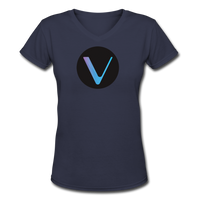 Crypto Gear "VECHAIN SYMBOL" Women's V-Neck T-Shirt - navy