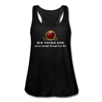 Meditation Clothes- "THIRD EYE BS" Women's Flowy Tank Top by Bella - black