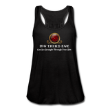 Meditation Clothes- "THIRD EYE BS" Women's Flowy Tank Top by Bella - black