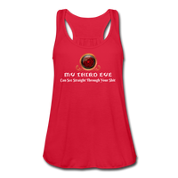 Meditation Clothes- "THIRD EYE BS" Women's Flowy Tank Top by Bella - red