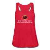 Meditation Clothes- "THIRD EYE BS" Women's Flowy Tank Top by Bella - red