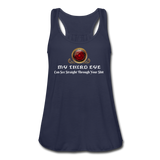 Meditation Clothes- "THIRD EYE BS" Women's Flowy Tank Top by Bella - navy