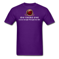 Meditation Clothes- "THIRD EYE BS" Unisex Classic T-Shirt - purple