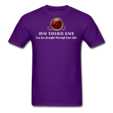 Meditation Clothes- "THIRD EYE BS" Unisex Classic T-Shirt - purple