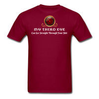 Meditation Clothes- "THIRD EYE BS" Unisex Classic T-Shirt - burgundy