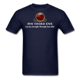 Meditation Clothes- "THIRD EYE BS" Unisex Classic T-Shirt - navy