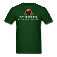 Meditation Clothes- "THIRD EYE BS" Unisex Classic T-Shirt - forest green