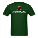 Meditation Clothes- "THIRD EYE BS" Unisex Classic T-Shirt - forest green