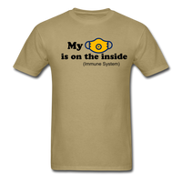 Random Designs "MASK IS INSIDE" Unisex Classic T-Shirt - khaki